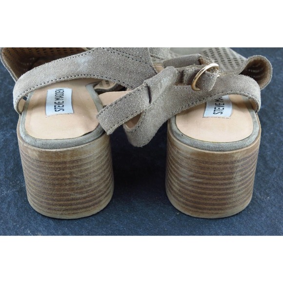 Steve Madden Size‎ 7 M Brown Gladiator Leather Women Sandal Shoes - Picture 5 of 7